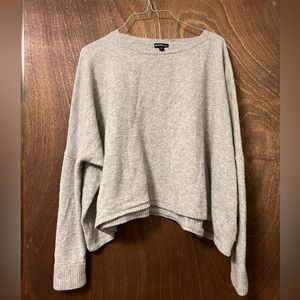 MinnieRose cropped boyfriend 100% cashmere sweater